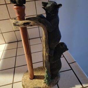 Bear paper towel holder